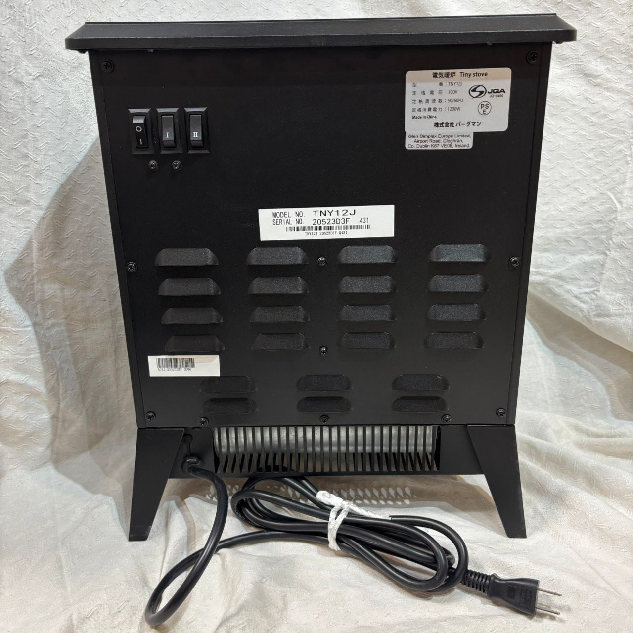 499 Dimplex TNY12J ディンプレックス 電気暖炉 暖炉型ファンヒーター 