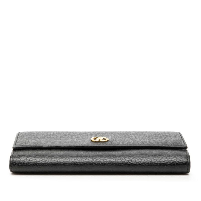 グッチ GGマーモント 長財布 456116 ブラック レザー レディース GUCCI【1-0271326】 グッチ GGマーモント 長財布 456116 ブラック レザー レディース GUCCI【1-0271326】