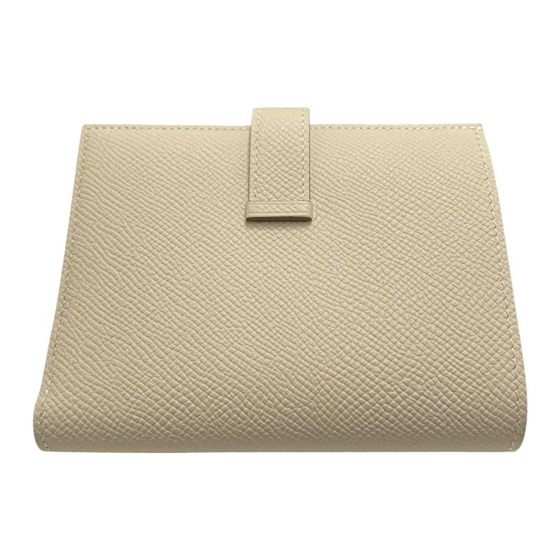 エルメス HERMES ベアンコンパクト W刻印 クレ シルバー金具 エプソン ユニセックス 二つ折り財布 エルメス HERMES ベアンコンパクト W刻印 クレ シルバー金具 エプソン ユニセックス 二つ折り財布