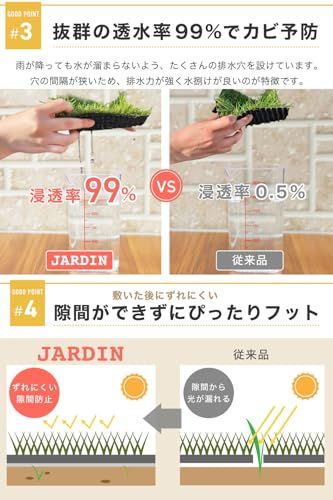 JARDIN(ジャルダン) 人工芝 1mx10m 防草 芝生 人口芝 防草シート リアル ガーデニング ガーデン ベランダ バルコニー 屋上 テラス ロール ピン ガーデン 芝 マットロール おさえピン ガーデン ガーデニング ベランダ (D 07193db6