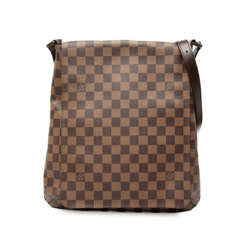 ルイ ヴィトン ダミエ ミュゼット 斜め掛け ショルダーバッグ N51302 ブラウン PVC レザー レディース LOUIS VUITTON【1-0269581】