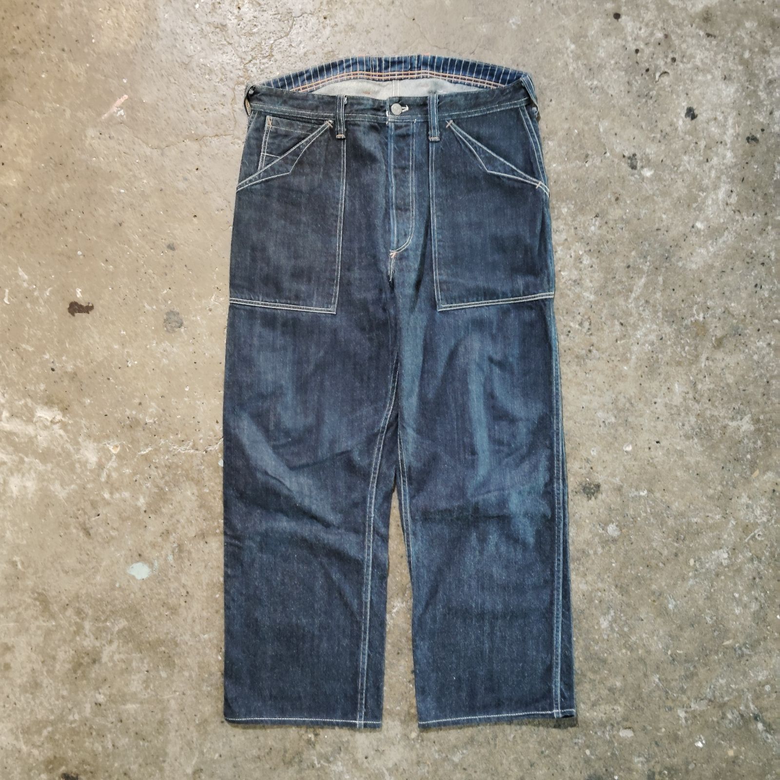 FREEWHEELERS LONGSHOREMAN OVERALLS W34 L34 フリーホイーラーズ ロングショアマンオーバーオールズ インディゴデニム