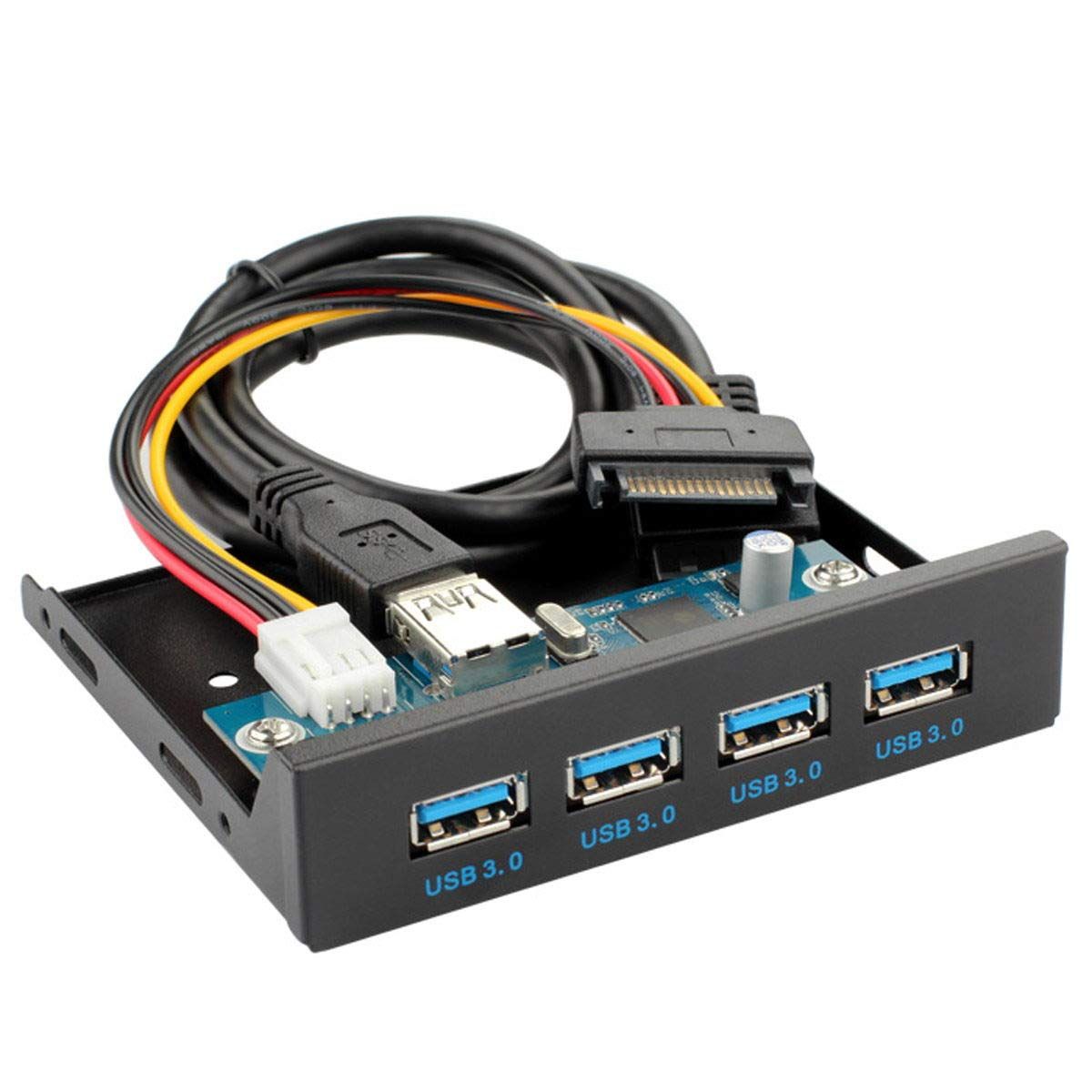 新品 3.5インチフロッピーベイ用CY USB-CおよびUSB 3.0ハブ4ポートフロントパネルからマザーボード20ピンコネクタケーブル