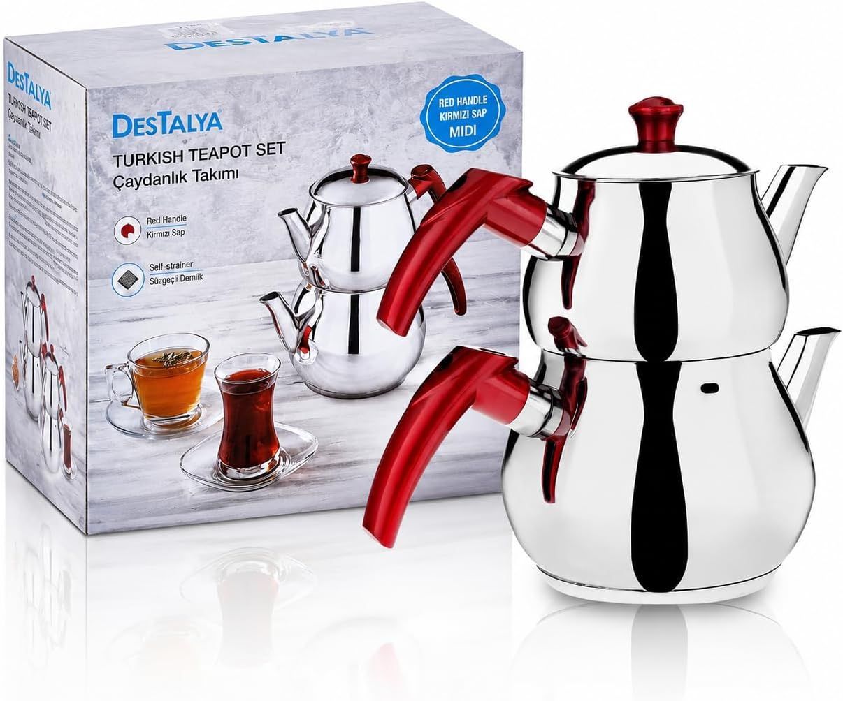 DESTALYA トルコ製ティーポットセット （並行輸入品・有在庫販売）