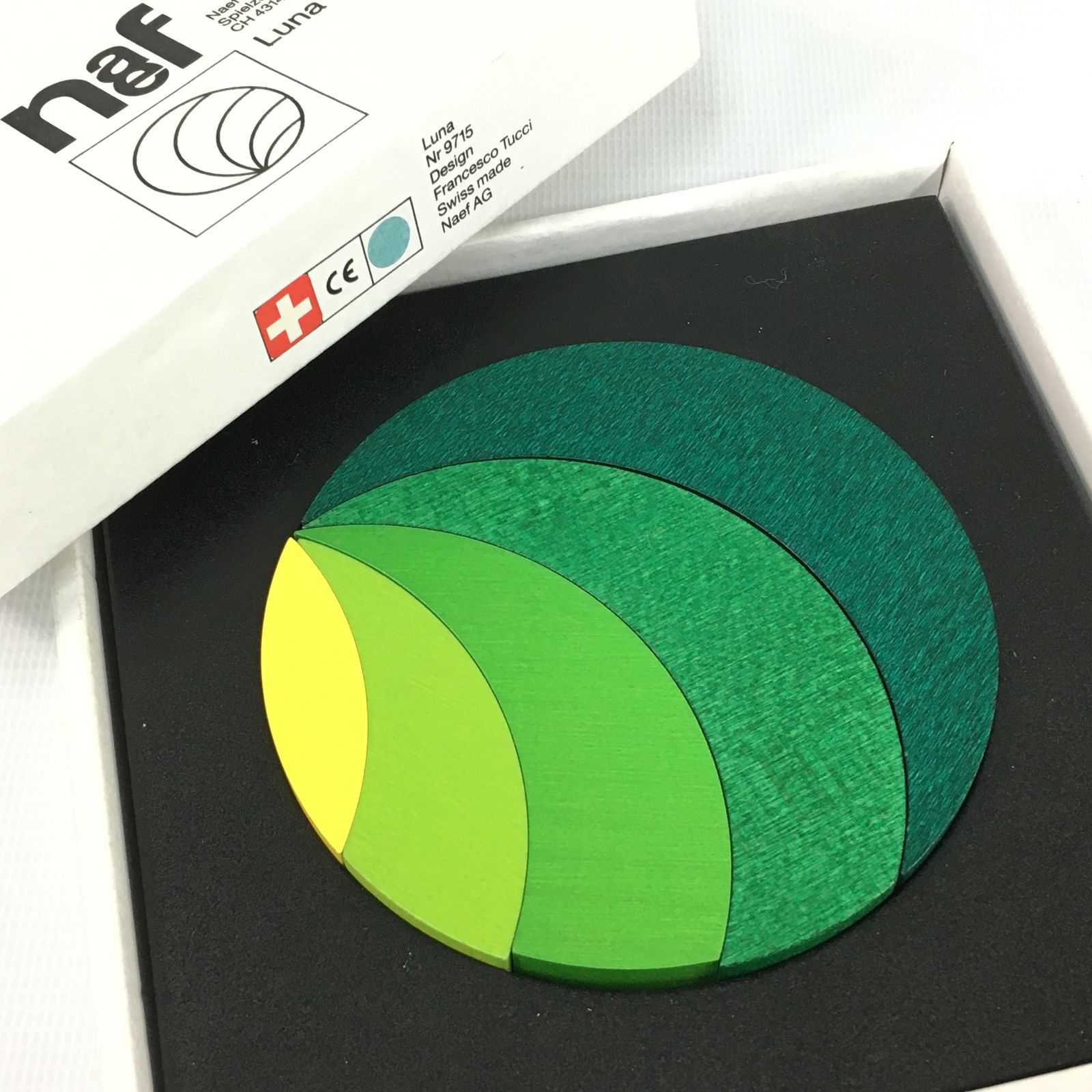 美品 naef ネフ Luna ルナ 積み木 グリーン Nr 9715 フランチェスコ・トゥッチ ブロック N11311308
