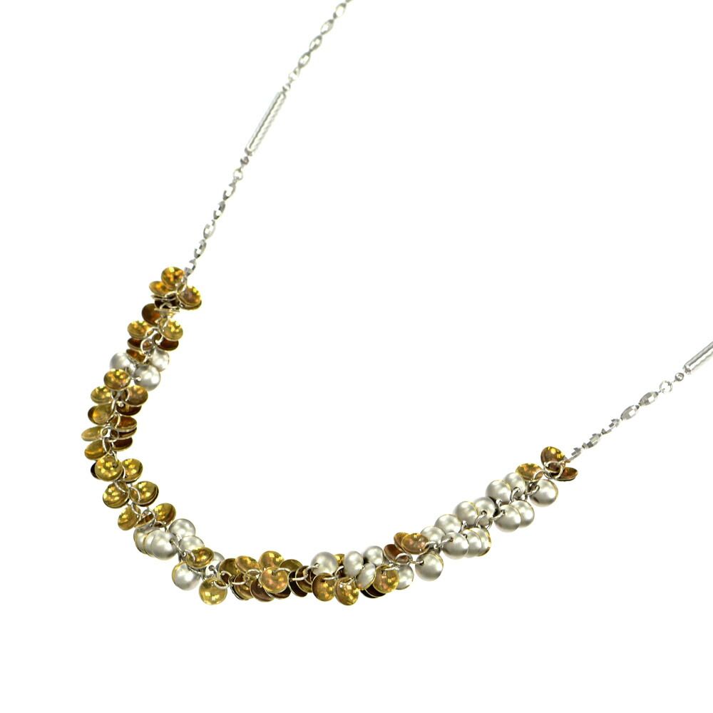 【名東】デザインネックレス K18 K18WG 約27.8g 約55cm/78cm ジュエリー 金 ホワイトゴールド アクセサリー 小物
