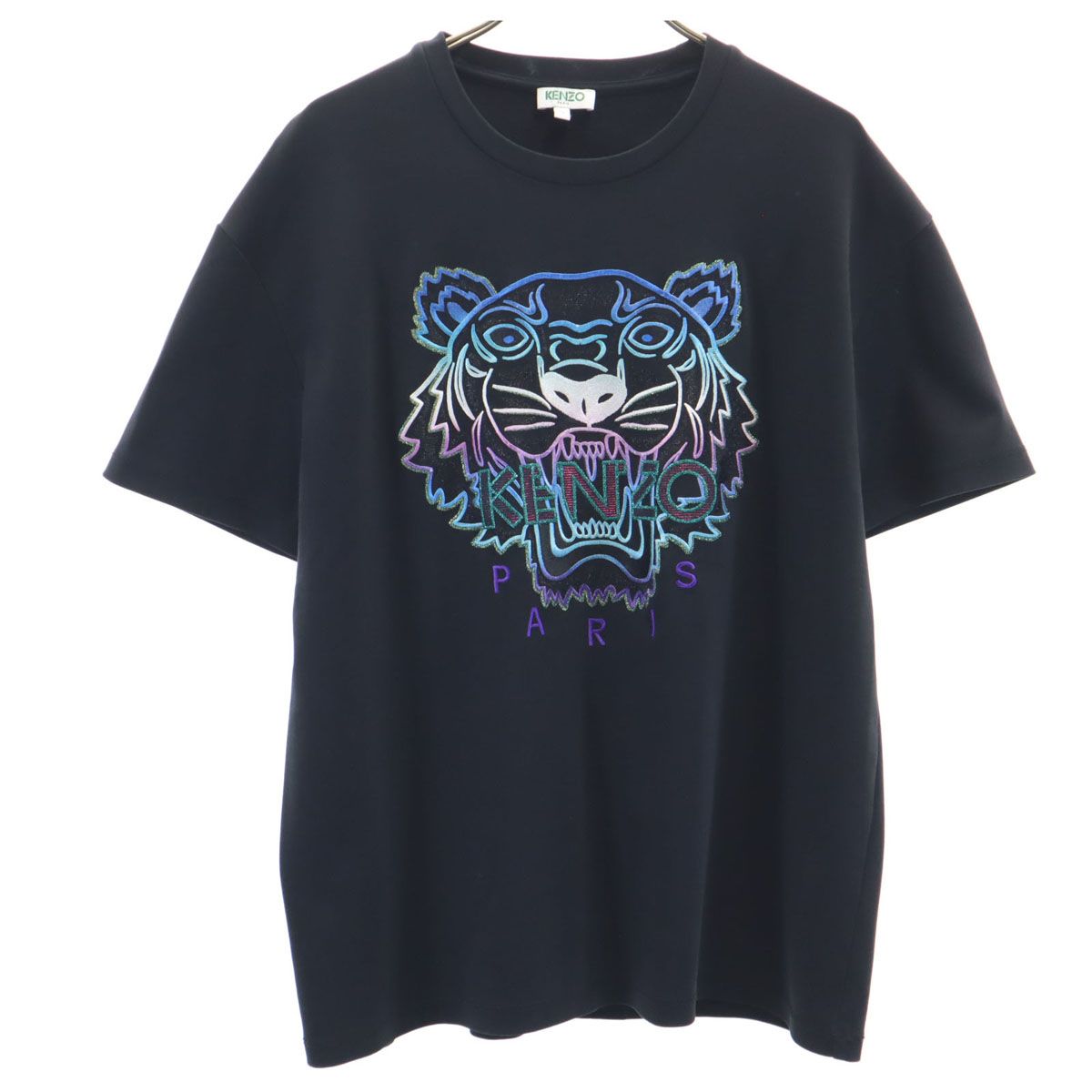 KENZO ケンゾー タイガー刺繍 半袖 Tシャツ S ブラック メンズ 古着