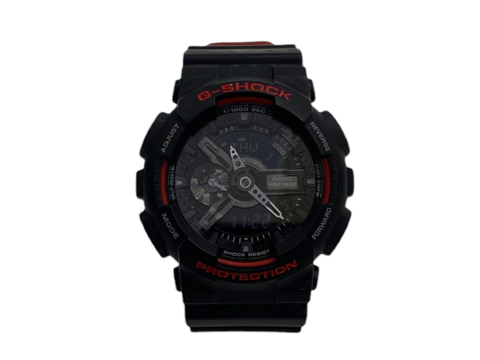 CASIO (カシオ) G-SHOCK Gショック デジアナ腕時計 クオーツ ショックレジスト GA-110HR ブラック×レッド メンズ/009