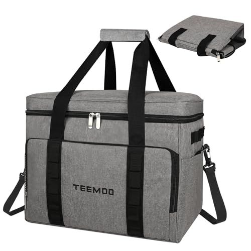 TEEMOO クーラーボックス 18L 33L 保冷バッグ 大容量 折り畳み収納 クーラーバッグ 保冷力 最強 断熱 保冷 保温 防水 軽量 手持ち 肩掛け キャンプ 釣り 花火 BBQ レジャー 運動会 グレーe 0f5b5f78