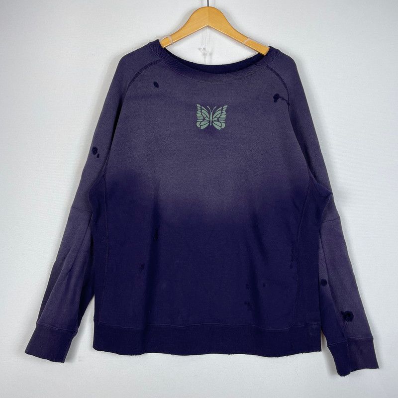【中古品】 NEEDLES ニードルス DECONSTRUCTED SWEAT SHIRT COTTON FRENCH RW336 デコンストラクト スウェット シャツ コットンフレンチ 長袖 トップス トレーナー 【140-260531-yo-12-tei】