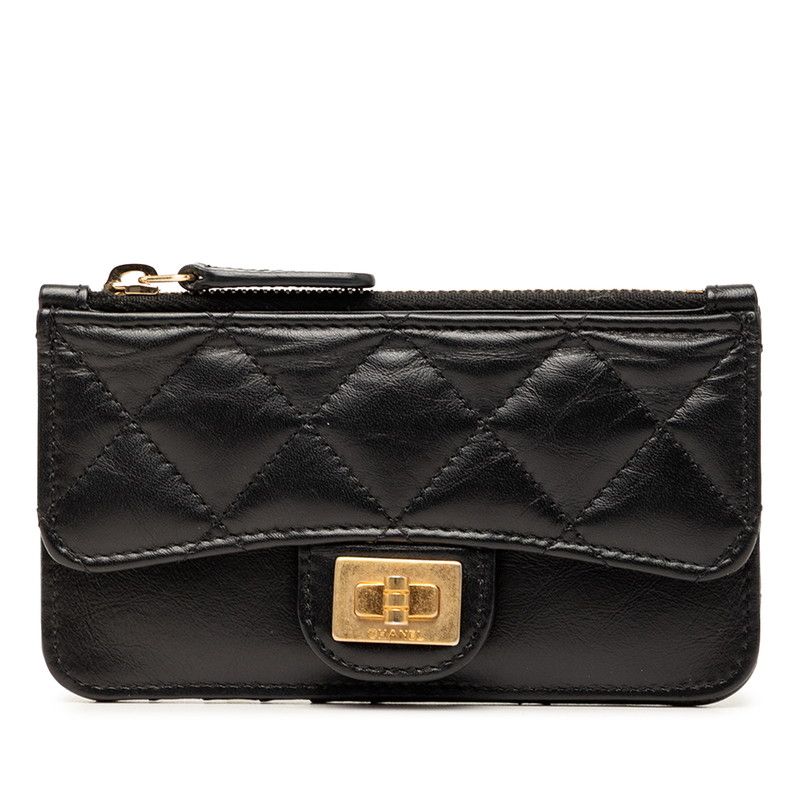 シャネル マトラッセ コインケース 小銭入れ ブラック ラムスキン レディース CHANEL【214-71787】