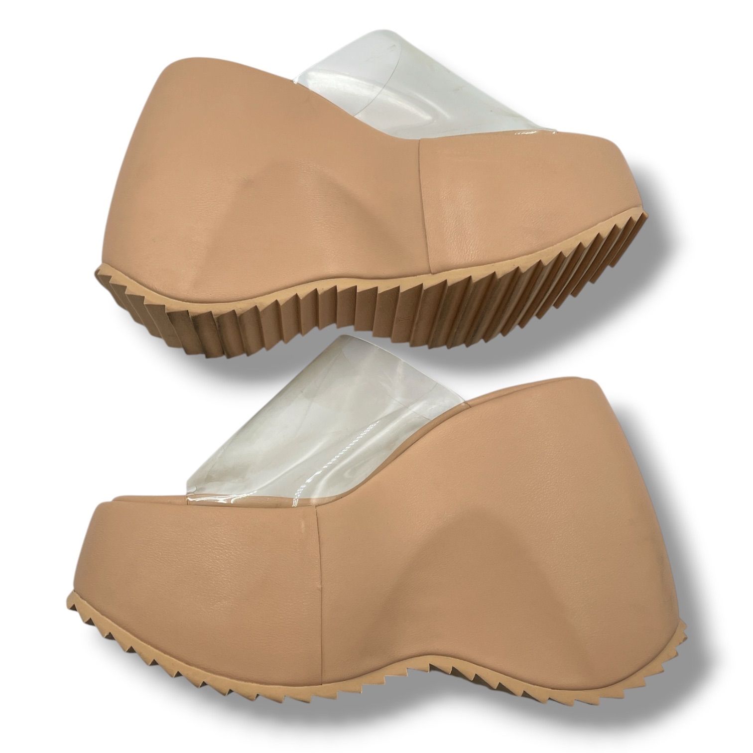YELLO イエロ OCHER PLATFORM SANDALS プラットフォーム クリア 厚底