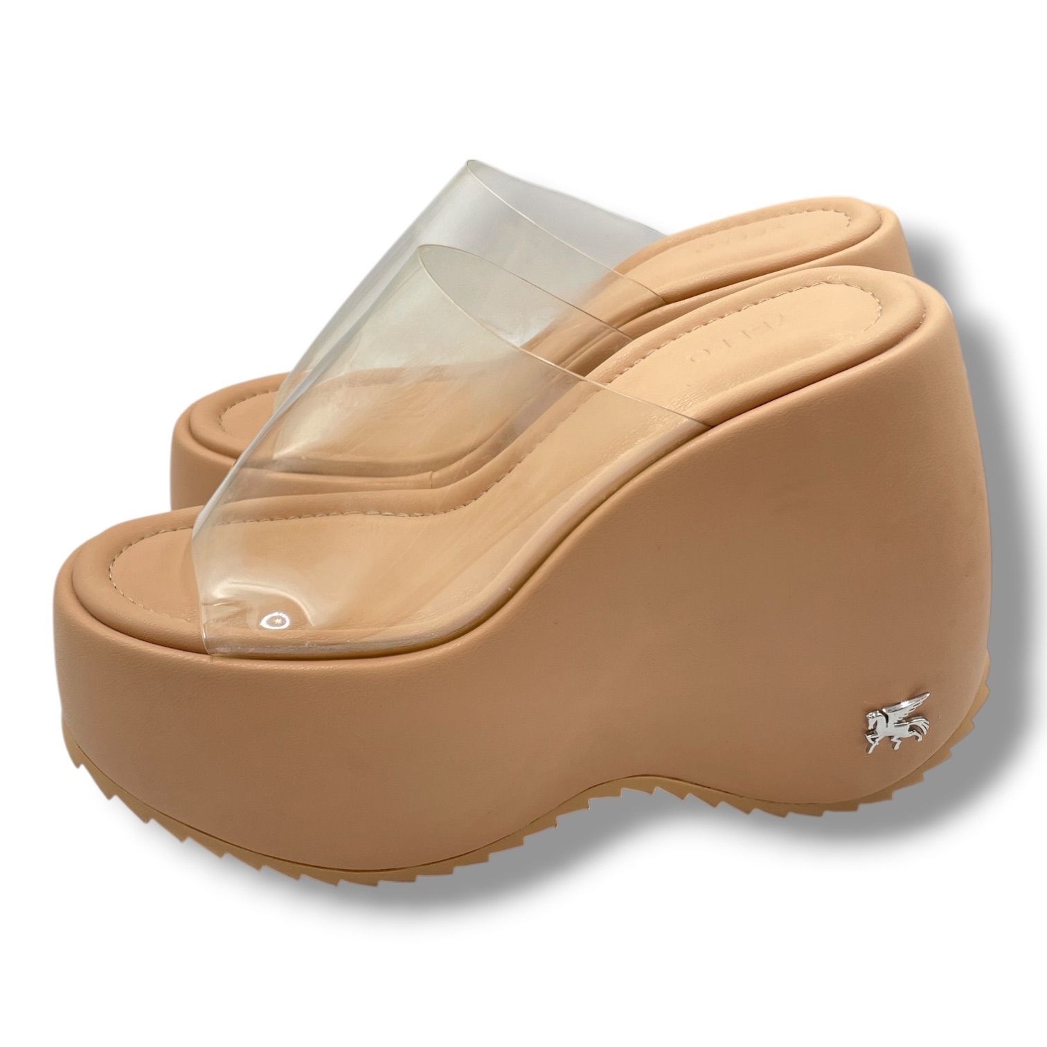 YELLO イエロ OCHER PLATFORM SANDALS プラットフォーム クリア 厚底