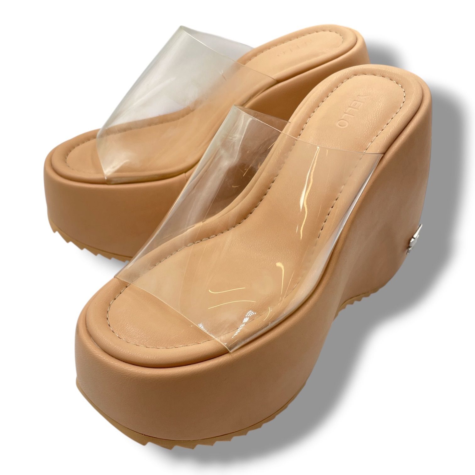 YELLO イエロ OCHER PLATFORM SANDALS プラットフォーム クリア 厚底