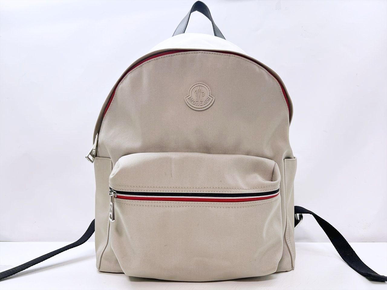 24AW　MONCLER　モンクレール　NEW　PIERRICK　ロゴ　キャンバス　バックパック　リュック　ベージュ系　5A00009