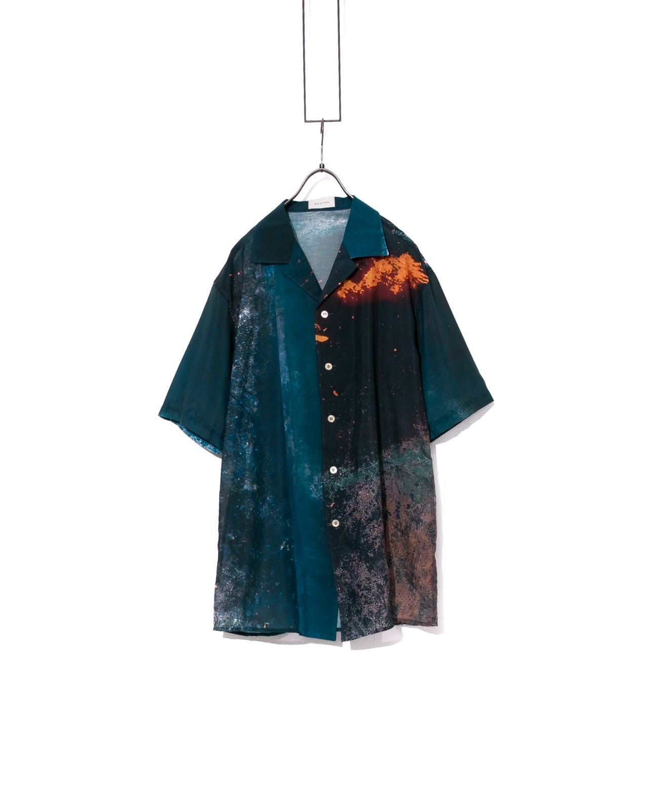 BED J.W. FORD　ベッドフォード　Open collar half sleeve IWAMOTO blouseグラフィックオープンカラー半袖シャツ 22SS-B-BL08