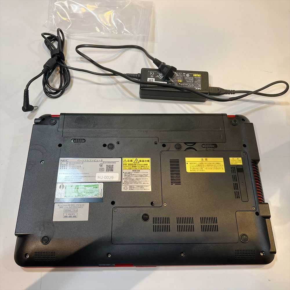 ジャンクPC】 NEC Lavie LS150/CS1JP ノートPC メモリ4GB HDDなし HJ