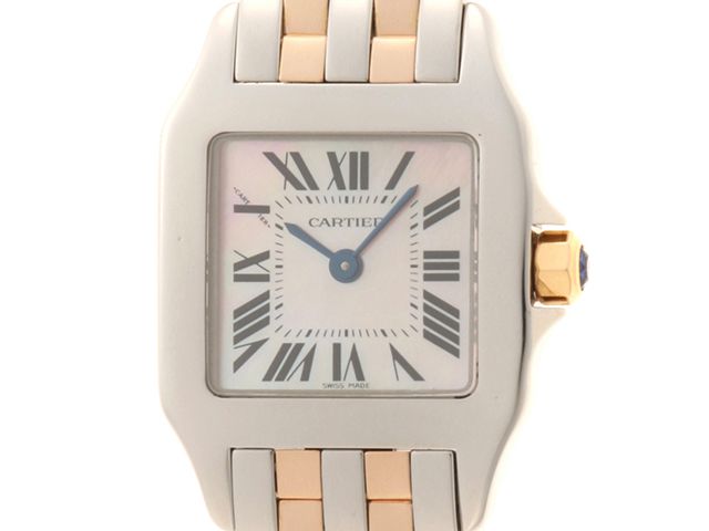 CARTIER カルティエ ウォッチ サントス ドゥモアゼルSM 時計 W25074Y9 腕時計 ステンレススチール/K18ピンクゴールド K18PG ピンク レディース【中古】437