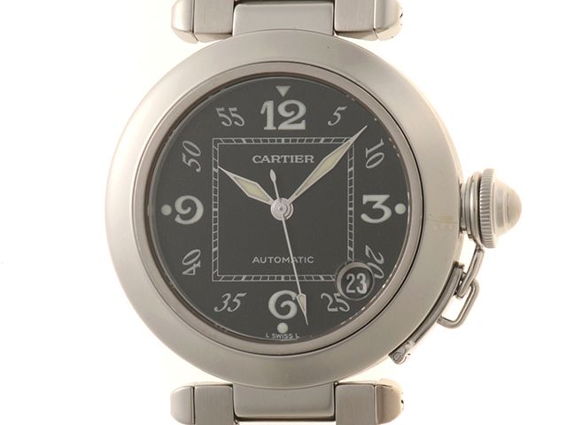CARTIER カルティエ ウォッチ パシャC 時計 W31043M7 腕時計 ステンレス ブラック ユニセックス【中古】437