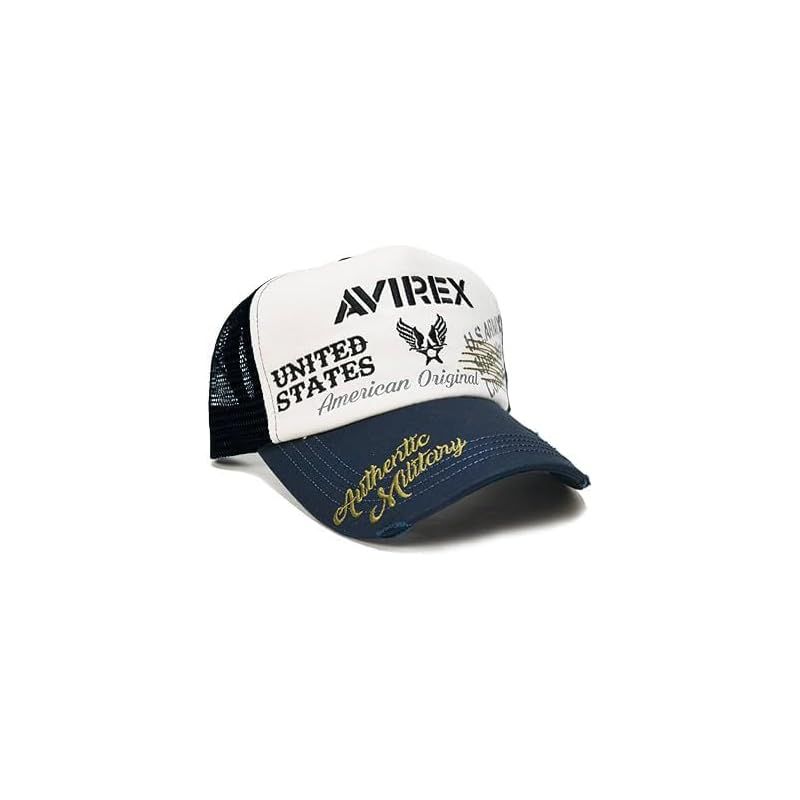 【新品】 アビレックス United States 17093800 ダメージメッシュキャップ (ネイビー)