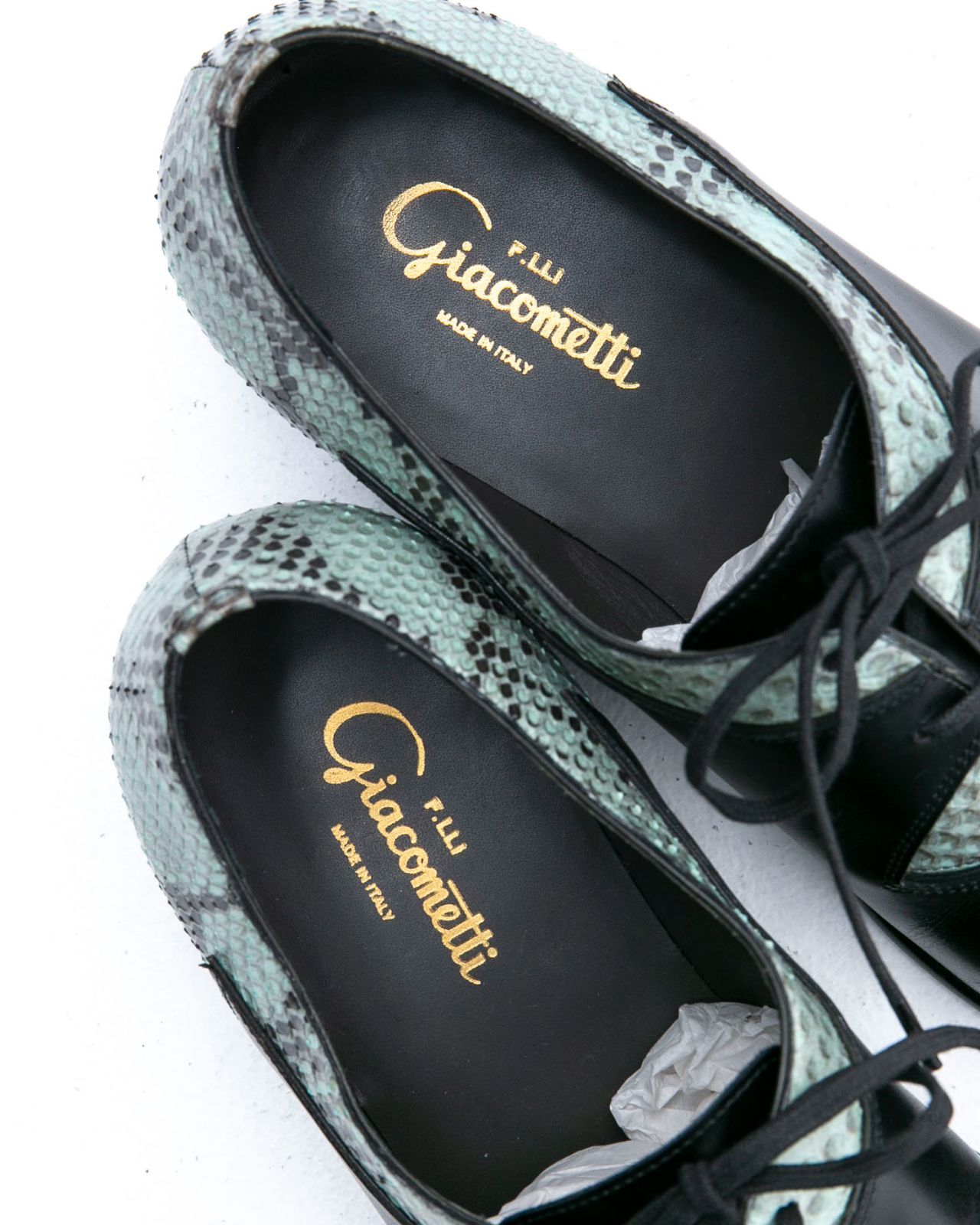 F.LLI Giacometti フラテッリジャコメッティ FUXIA ANILOU NERO+PITONE