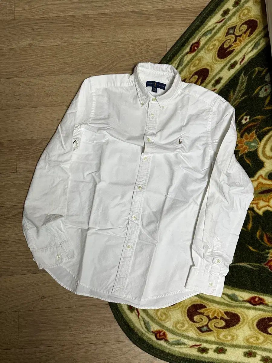 ポロ ラルフローレン オックスフォード ボタンダウンシャツ 白 BOYS XL
