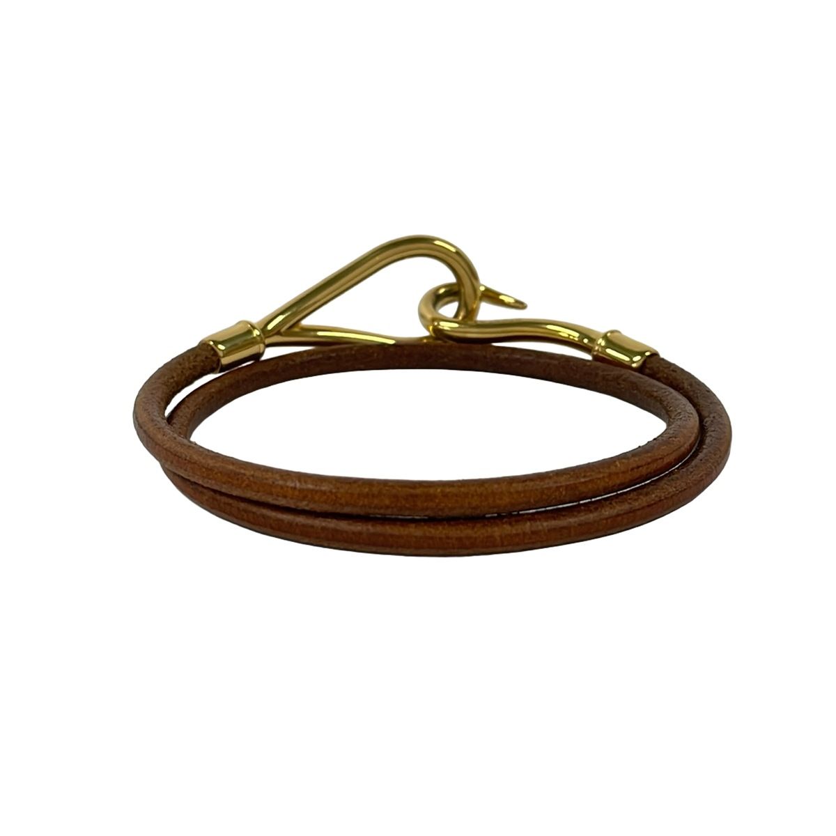 HERMES(エルメス) ブレスレット ジャンボ レザー ブラウン×ゴールド 2