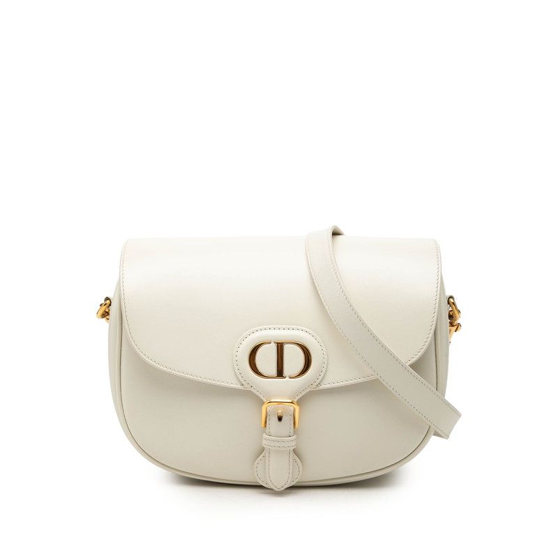 ディオール ボビー ミディアム 斜め掛け ショルダーバッグ ホワイト レザー レディース Dior【1-0269538】