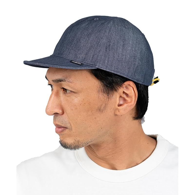 【新品】 [ナコタ] Nylon Denim activity cap 帽子 ベースボールキャップ デニム メンズ レディース 春 夏 秋 インディゴ 青 ブルー 大きいサイズ アウトドア Lサイズ(頭周り約55～58cm) ライトインディゴ