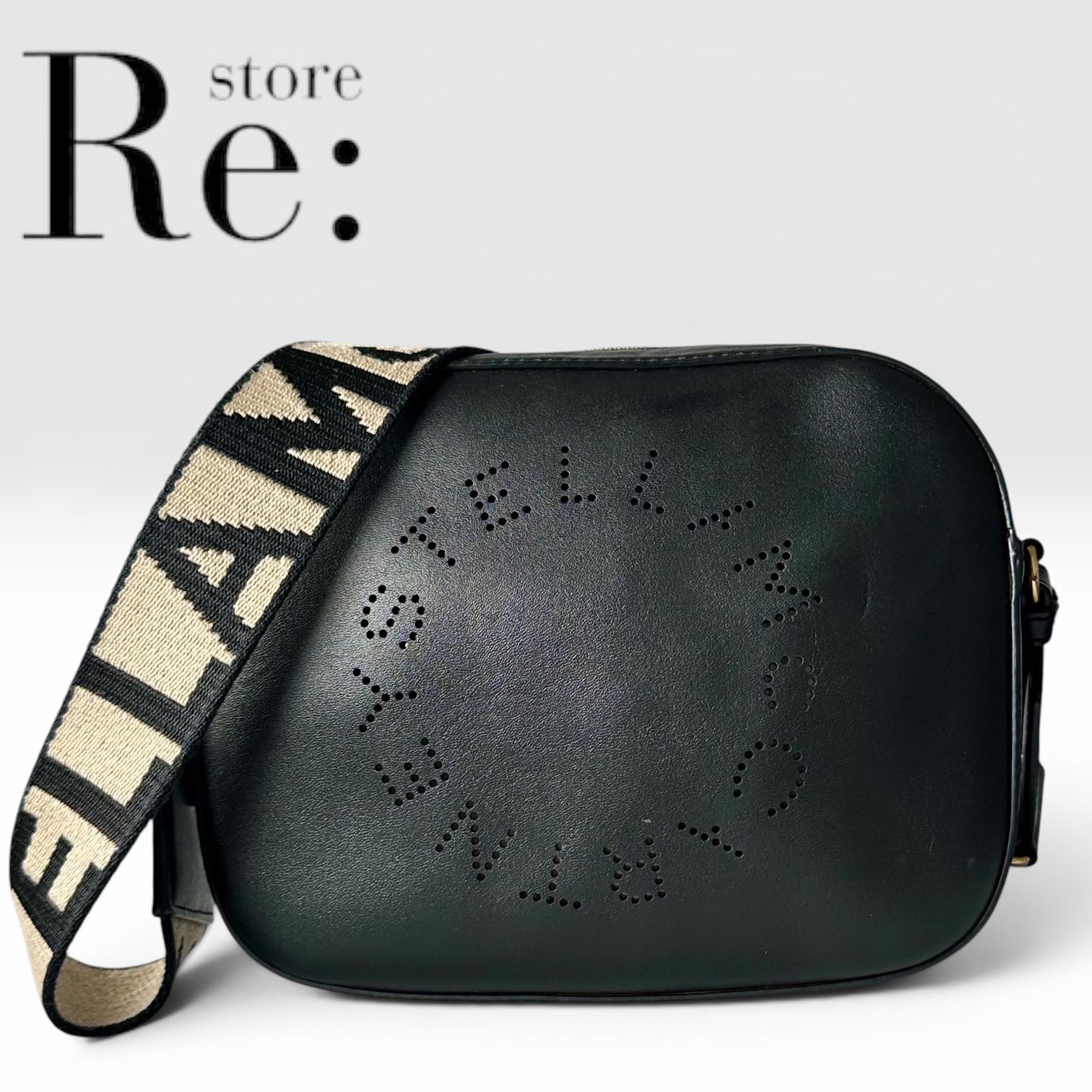 美品】ステラマッカートニー カメラバッグ ショルダーバッグ 黒 Stella