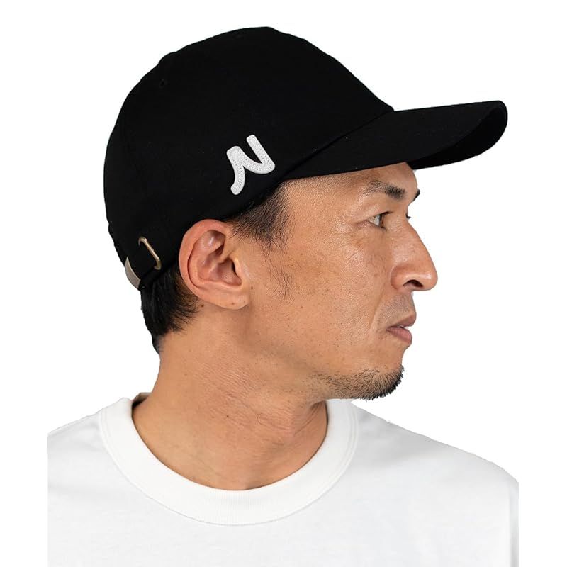 【新品】 [ナコタ] スタンダード バイザー ロゴキャップ メンズ レディース 帽子 ベースボールキャップ 深め UV コットン 大きめ 大きいサイズ 春 夏 キャンプ アウトドア L/ディープ(頭囲55～58cm) ブラック