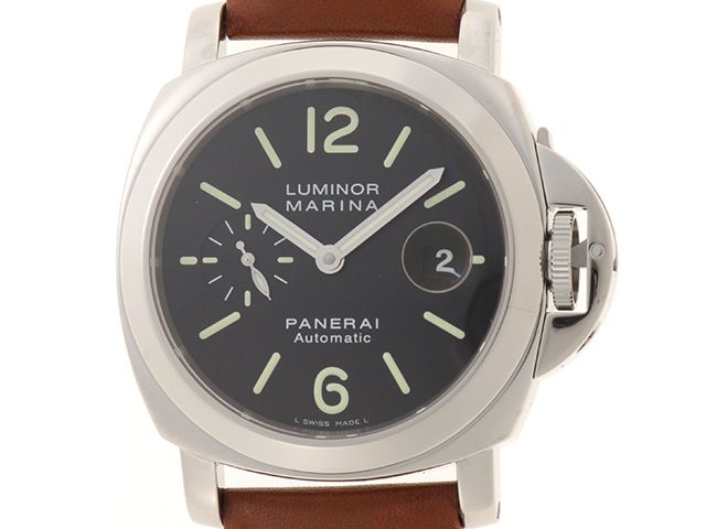 PANERAI パネライ ルミノール マリーナ PAM00104/OP6553 ブラック ステンレススチール メンズ 自動巻き 2148104058775 【200】【中古】