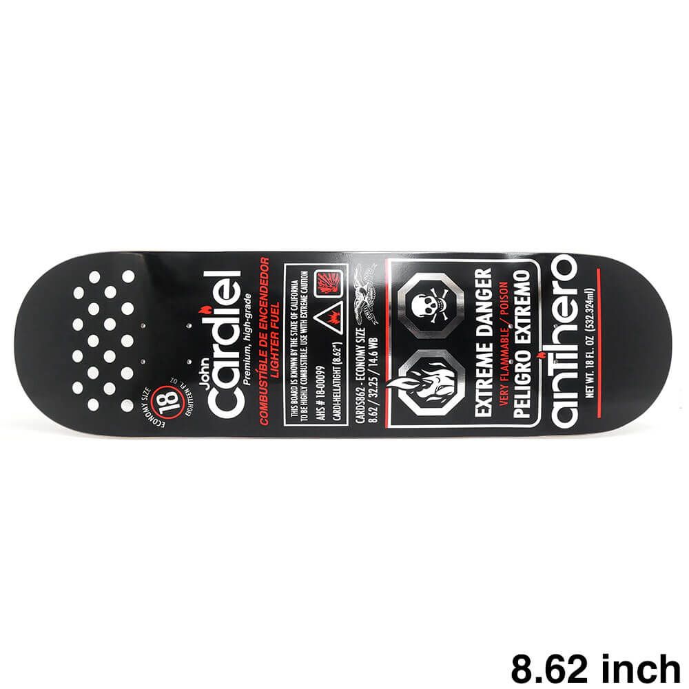 ANTIHERO DECK アンチヒーロー デッキ JOHN CARDIEL FUELED UP 8.62　スケートボード スケボー