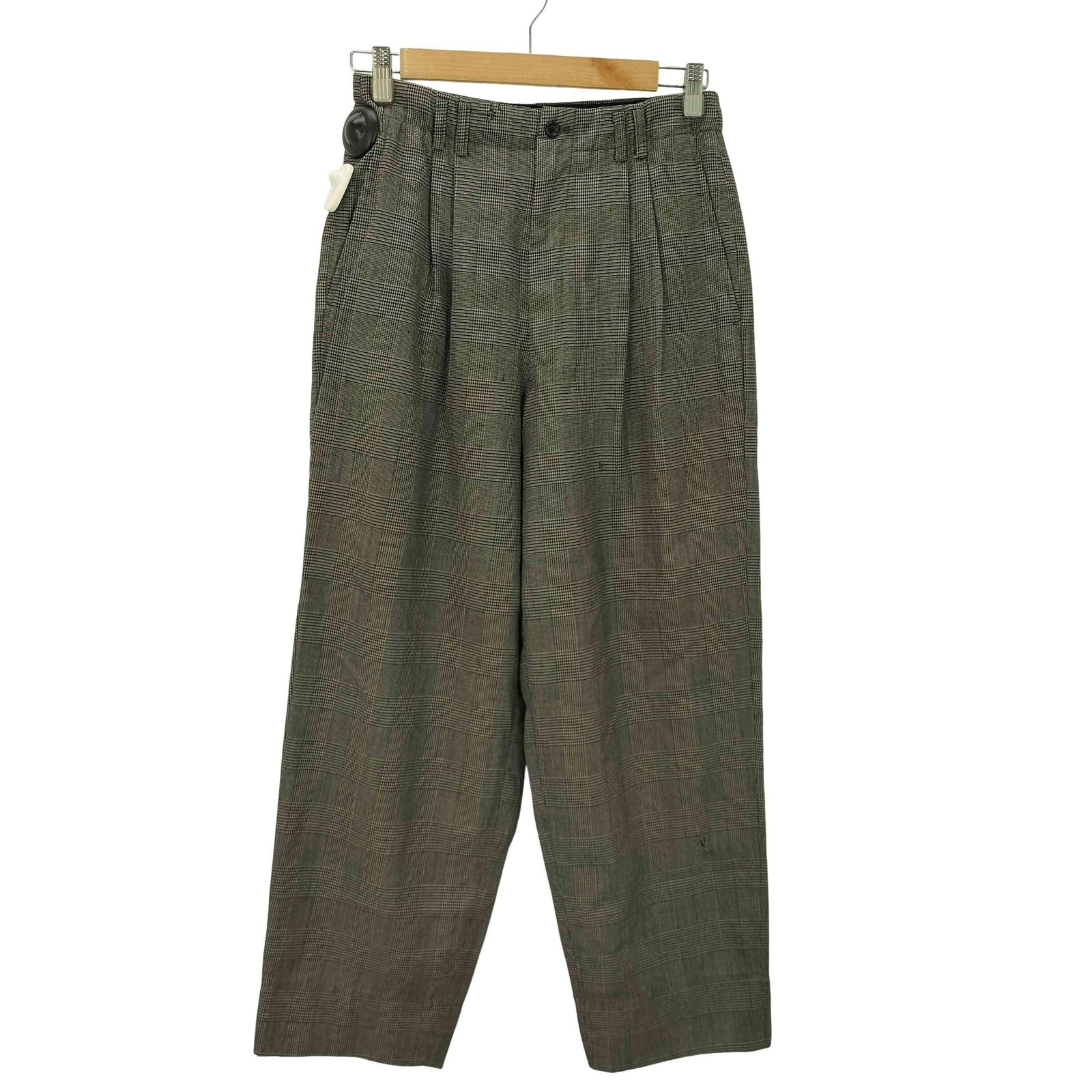 コムデギャルソンオム COMME des GARCONS HOMME 80s 川久保オム ワイド スラックス グレンチェック 千鳥格子 2タック メンズ JPN：M