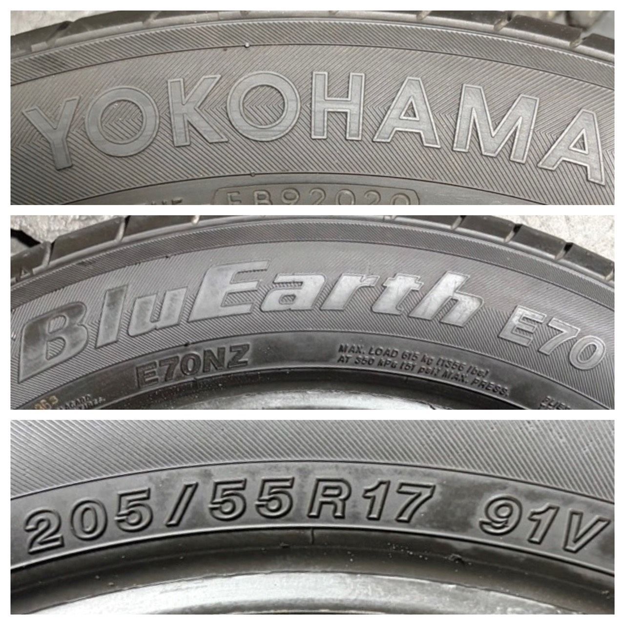 BluEarth 205⁄55R17 - Yokohama | E70 91V！程度良好！ E70！205⁄55R17 