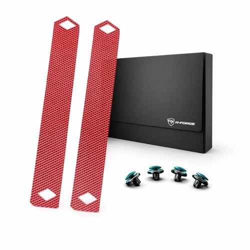 CIVIC TYPE R FL5 ダクトカバー アルミメッシュ エアダクトメッシュ エアダクト保護 外装カスタムパーツ FL5専用 クリップ付 2枚セット (レッド)(沖縄・離島の方不可) ea44cfa1