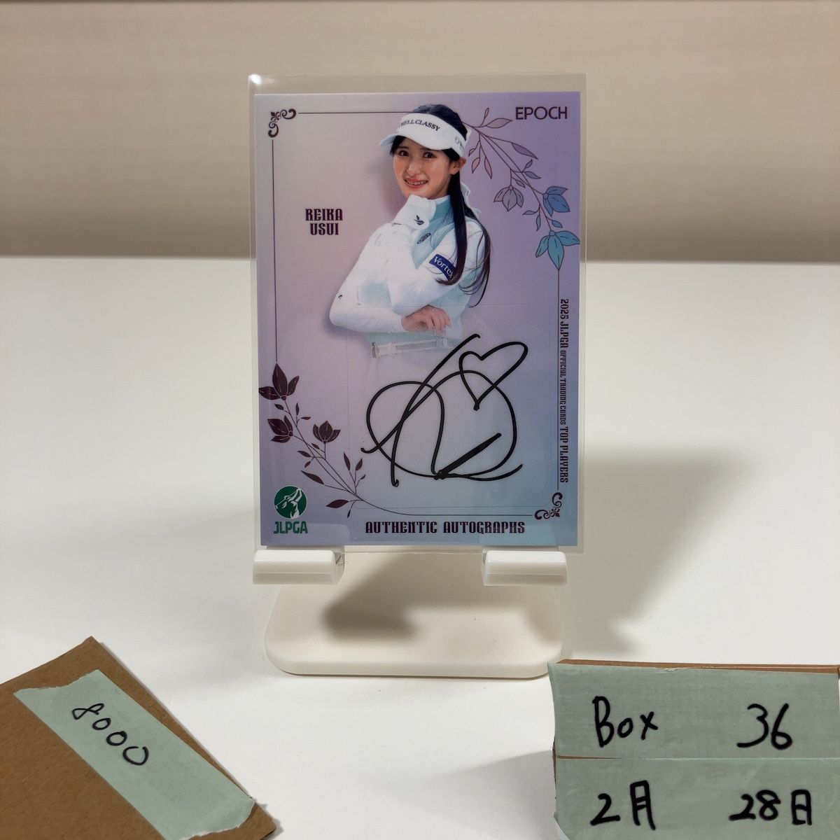 2025 EPOCH Woman's Pro Golfer 臼井麗香 Reika Usui 36/63 直筆サインカード JLPGA Top Players 女子プロゴルフ カード