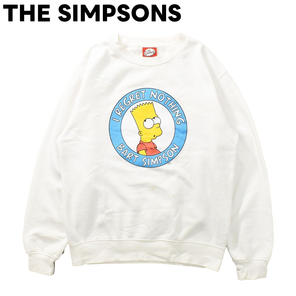 古着 SIMPSONS シンプソンズ プリント スウェット トレーナー ホワイト 