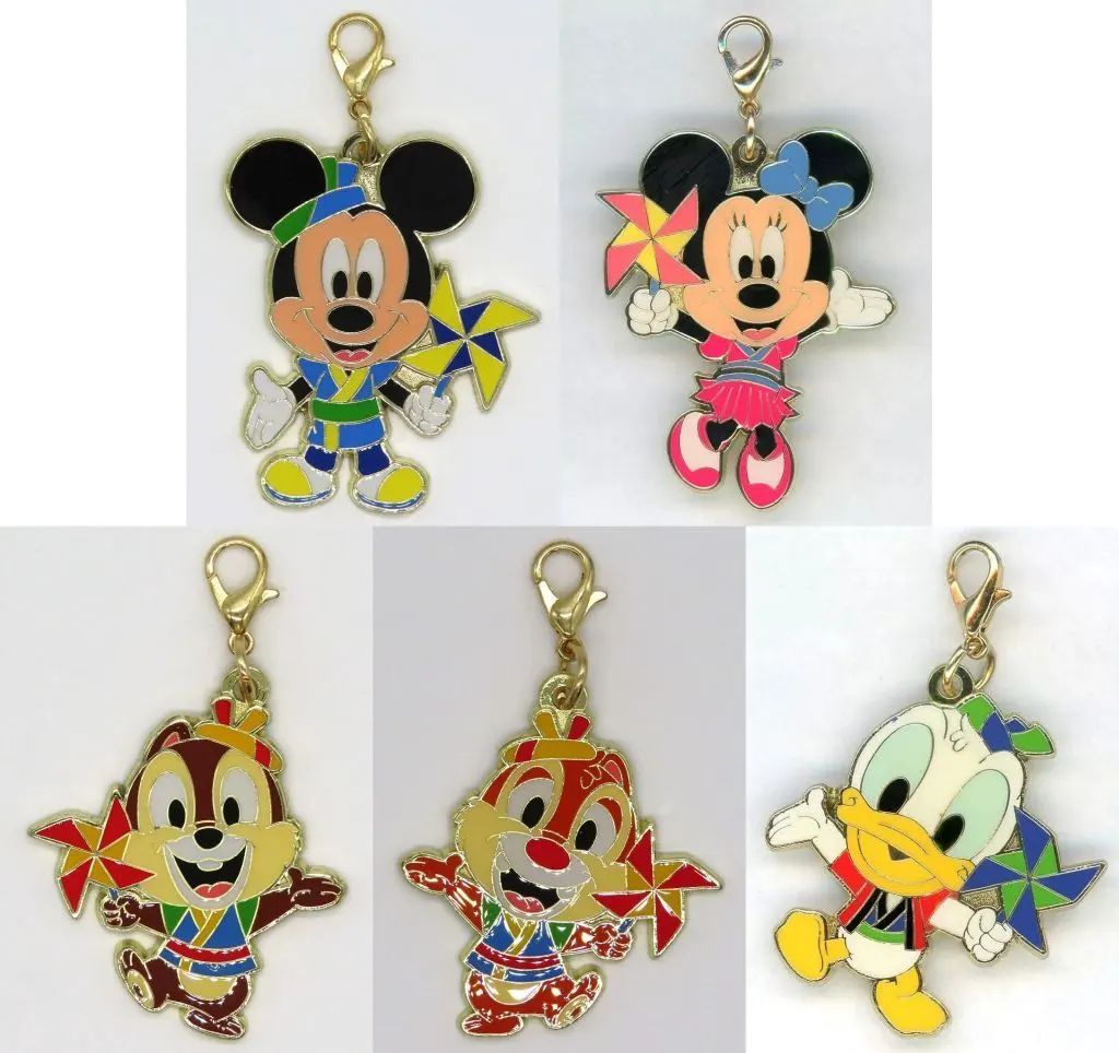 中古】雑貨 全5種セット チャーム 「ディズニー夏祭り2018」 東京