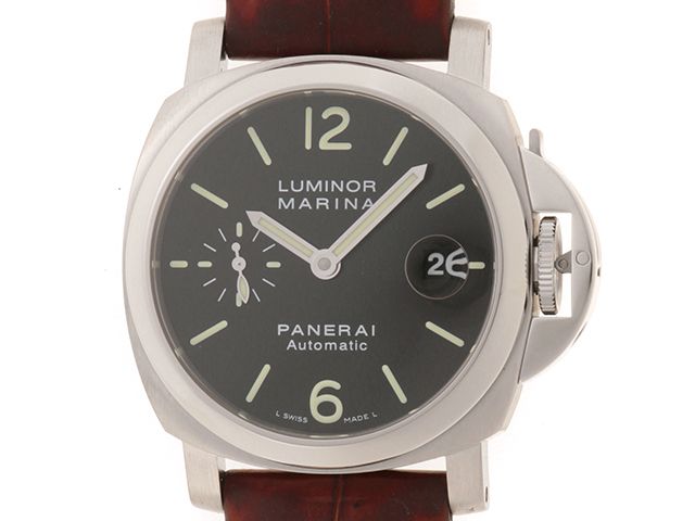 PANERAI パネライ ルミノール マリーナ PAM00048/OP6690 ブラック ステンレススチール/レザー メンズ 2148104042880 【200】【中古】