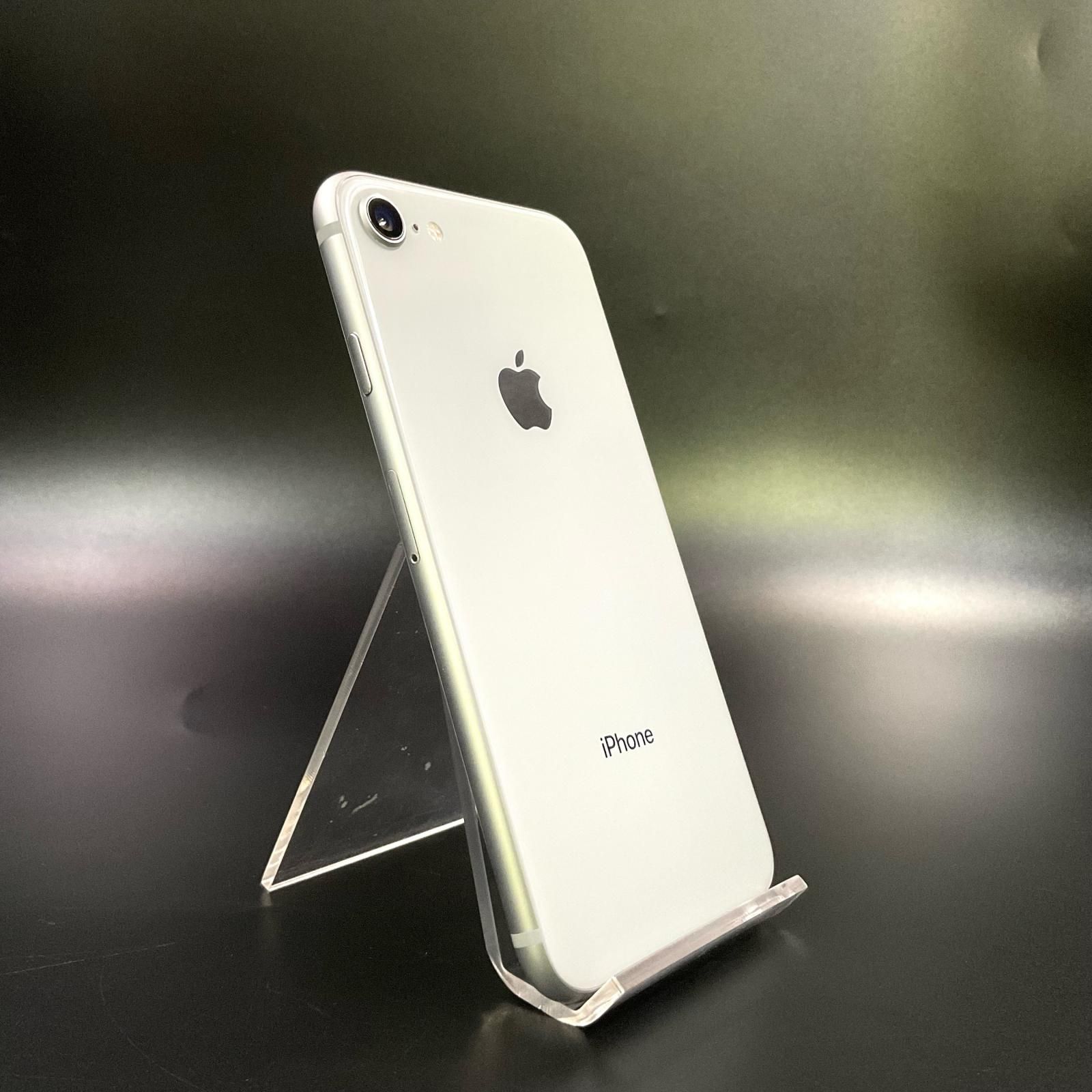 iPhone 8 64GB シルバー au SIMフリー 白ロム 美品 動作確認済 100%【全額返金保証】【最速発送】