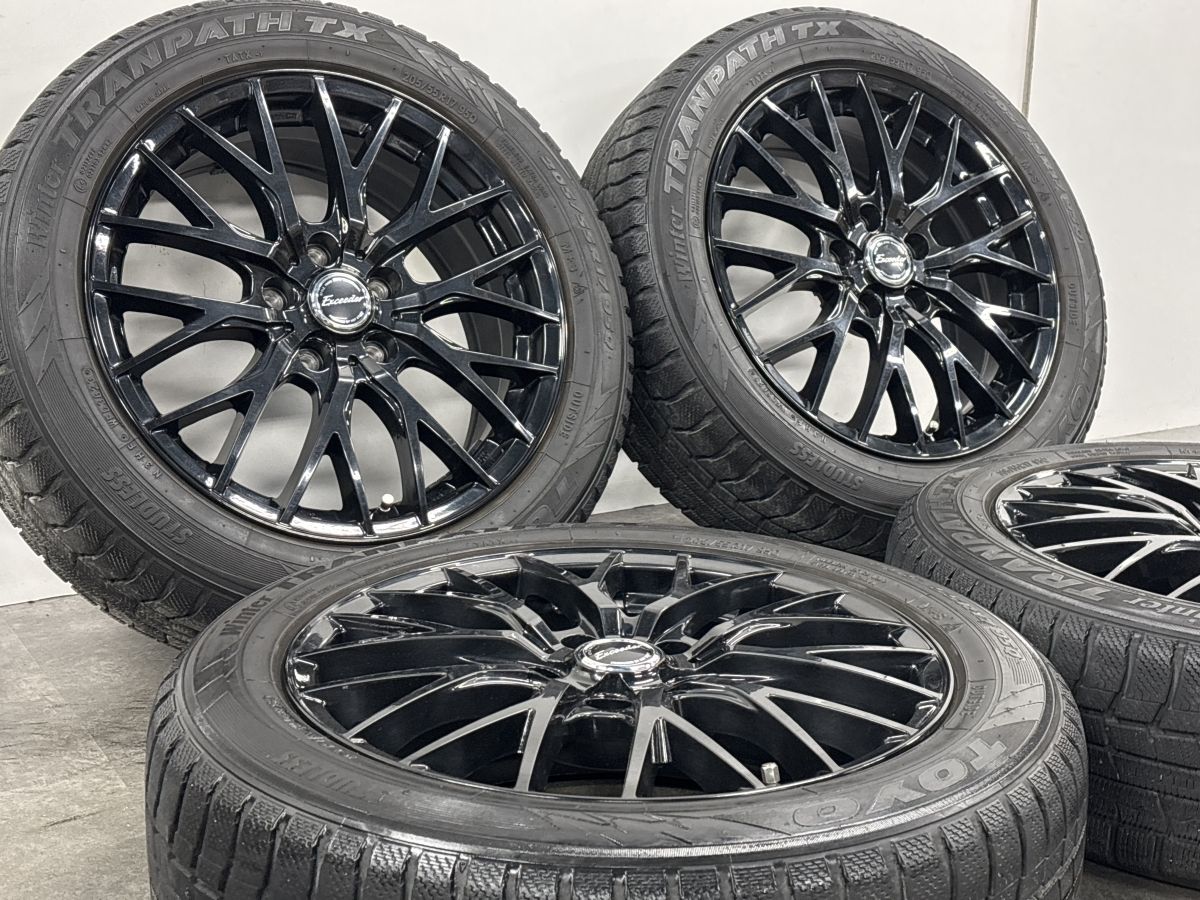 美品 バリ溝】エクシーダ 17in 7J +45 PCD114.3 トーヨー ウィンター