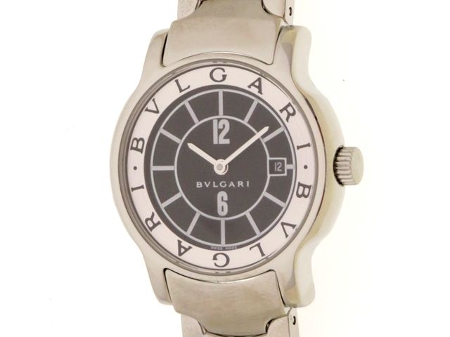BVLGARI ブルガリ ウォッチ ソロテンポ 時計 ST29S/ST29BSSD 腕時計 ステンレススチール ブラック【中古】437