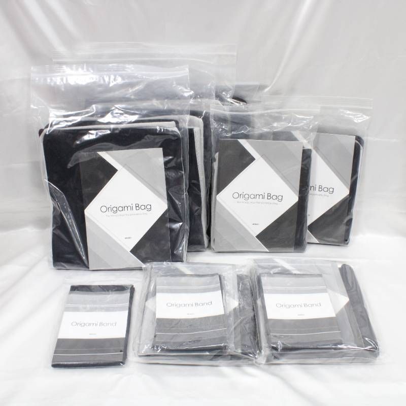 【新品】オリガミバッグOrigami Bag MN001 L×4 M×4 Origami Band MN002 ×3 黒ブラック◎883◎