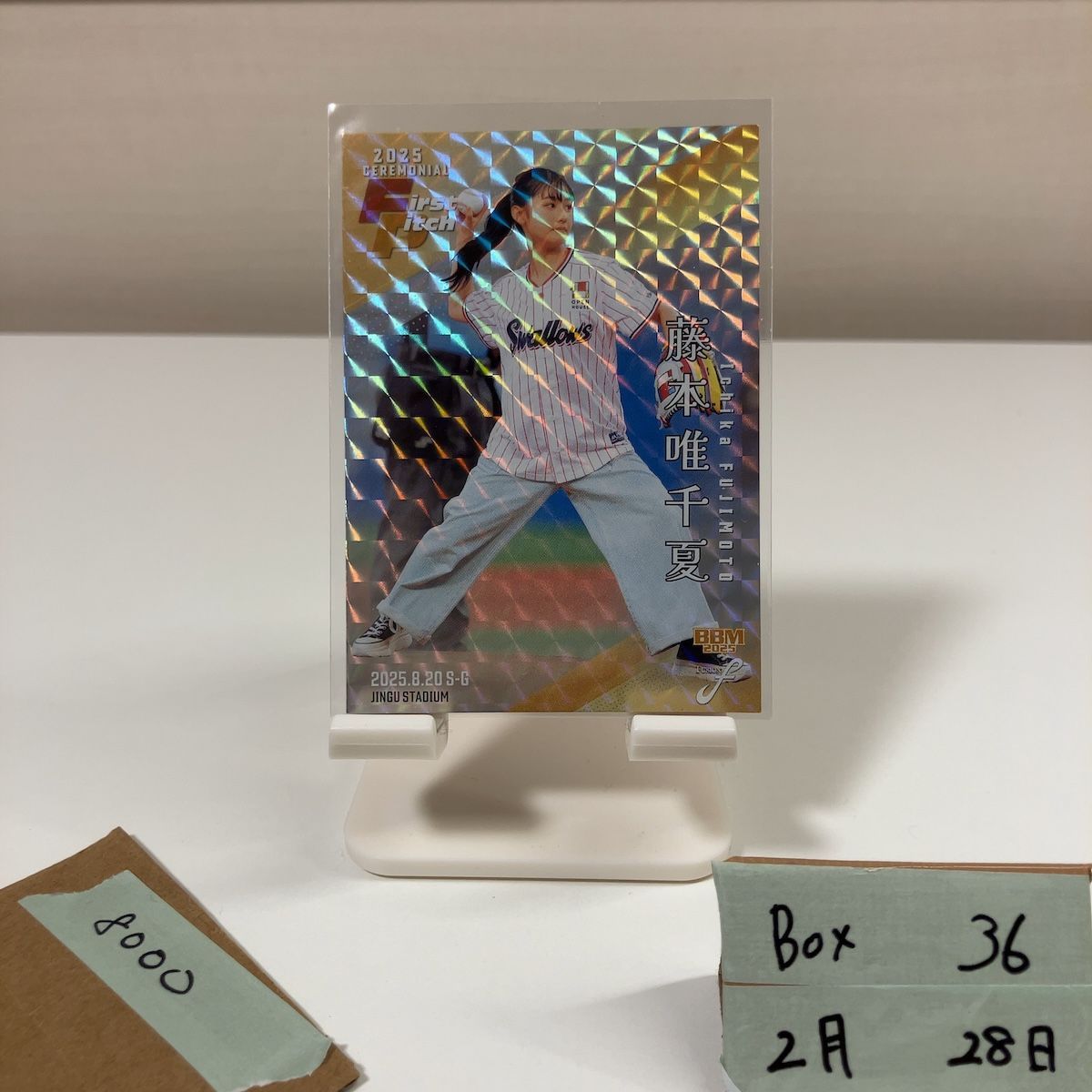 2025 BBM FUSION 藤本唯千夏 42/50 東京ヤクルトスワローズ 始球式 First Pitch カード