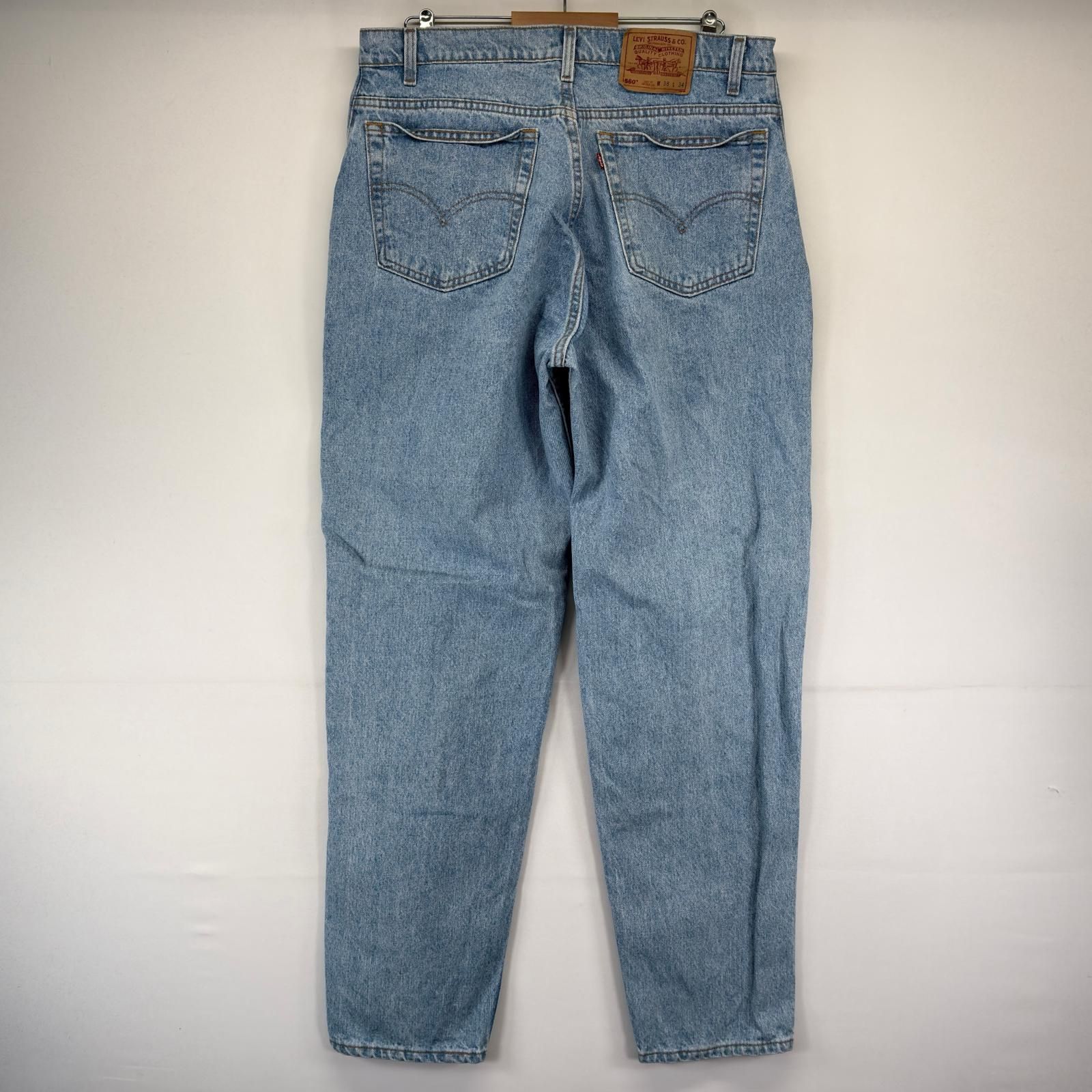 古着 90's/90年代 リーバイス Levi's USA製 デニム パンツ 560 ジーパン テーパード バギー 大きいサイズ W38×L34 ブルー系 メンズ
