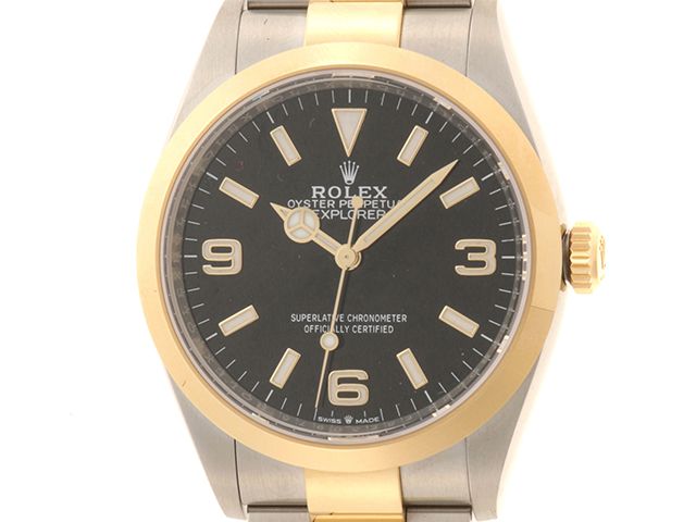 ROLEX ロレックス エクスプローラー36 124273 腕時計 ステンレススチール/K18イエローゴールド ブラック文字盤 自動巻き メンズ　2021年並行品【中古】472