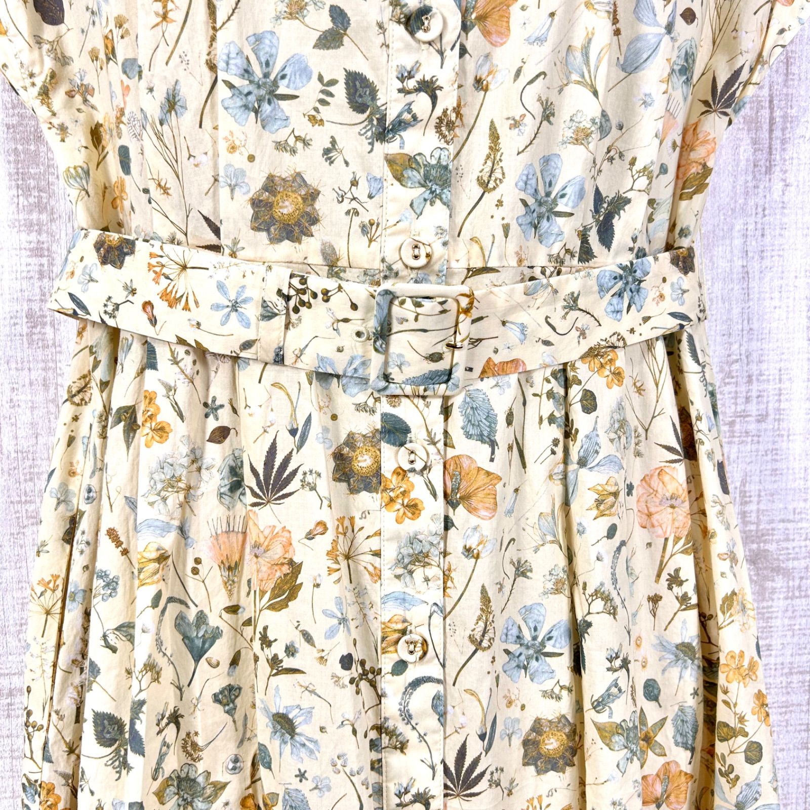 美品 SCAPA スキャパ リバティプリント フローラル シャツ ワンピース