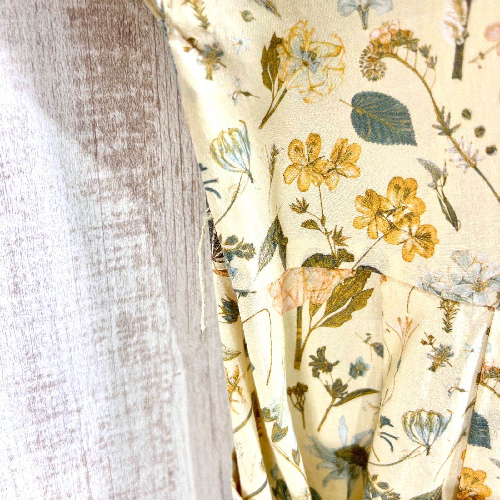 ルーブル‼️美品❗️SCAPA リバティ　シャツワンピース 42 美品 SCAPA スキャパ リバティプリント フローラル シャツ ワンピース
