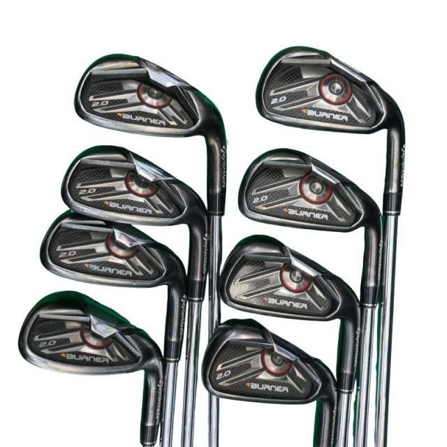 【中古】 テーラーメイド BURNER 2.0 8S USA アイアンセット IR BURNER 2.0 SUPERFAST 85(STEEL) (フレックスR) メンズ 男性用 右利き 右用 Dランク ゴルフクラブ